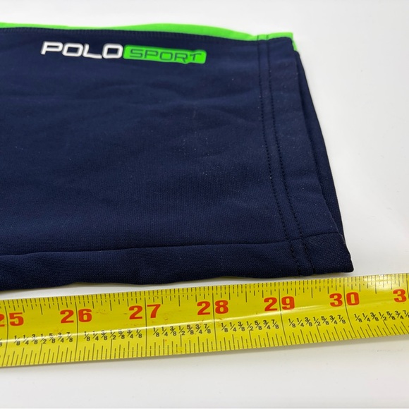 NWT Polo Sport French Navy Track Pants with Green Stripes Size XL Activewear - Picture 5 of 8